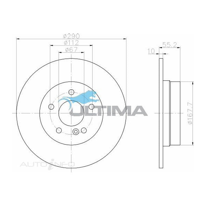 Ultima Disc Brake Rotor AAP289