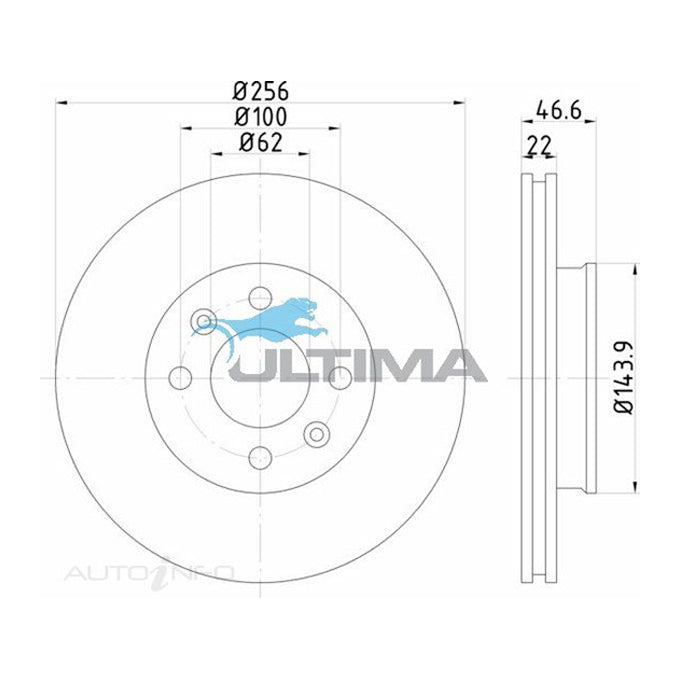 Ultima Disc Brake Rotor AAP2893
