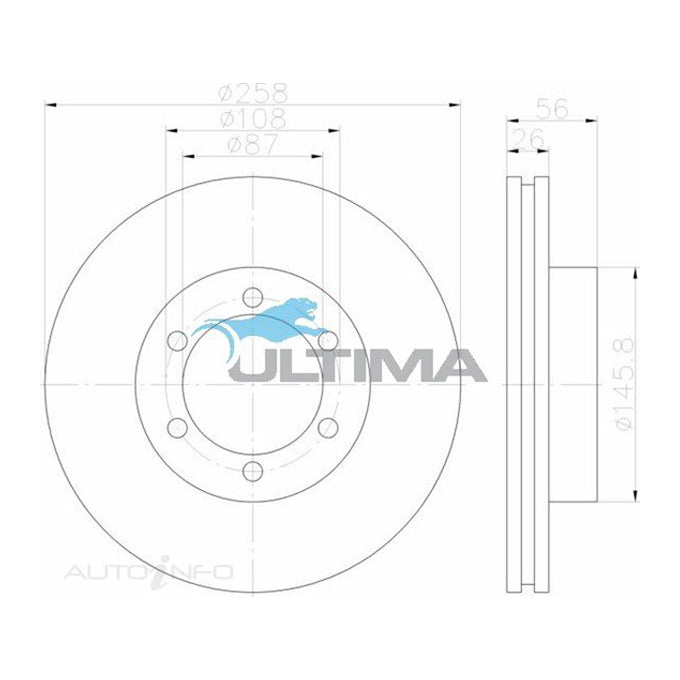 Ultima Disc Brake Rotor AAP2897