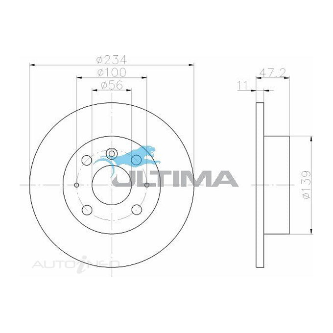 Ultima Disc Brake Rotor AAP296