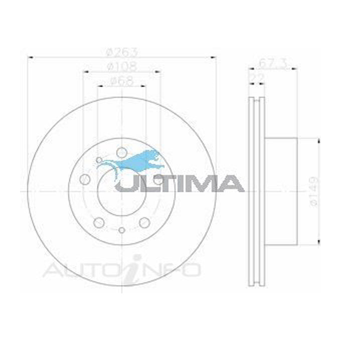 Ultima Disc Brake Rotor AAP383