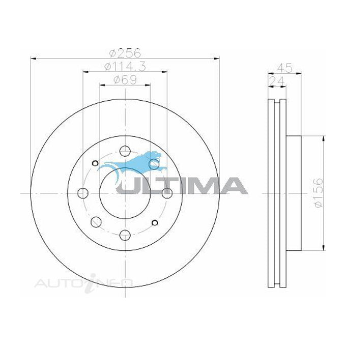 Ultima Disc Brake Rotor AAP411