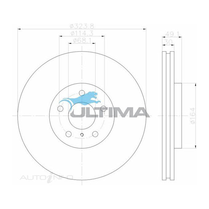 Ultima Disc Brake Rotor AAP4600