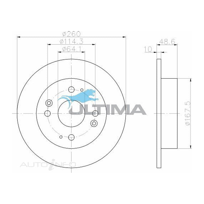 Ultima Disc Brake Rotor AAP471