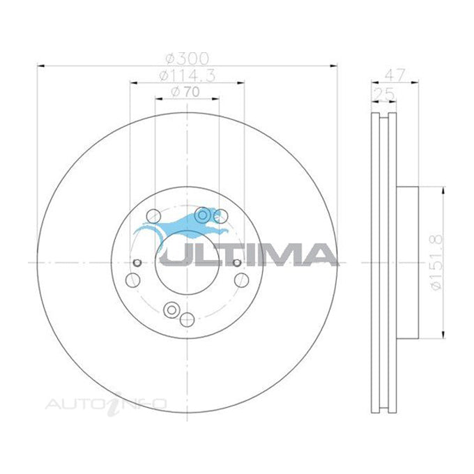 Ultima Disc Brake Rotor AAP476