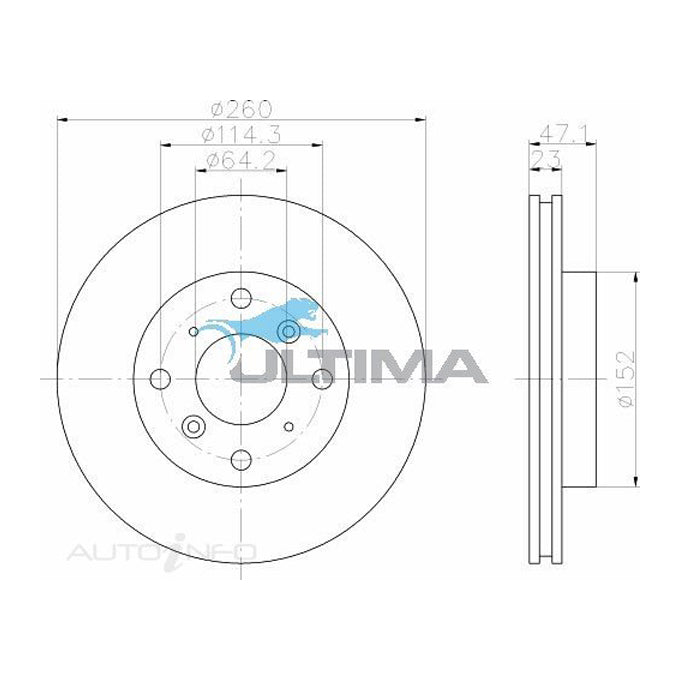 Ultima Disc Brake Rotor AAP480
