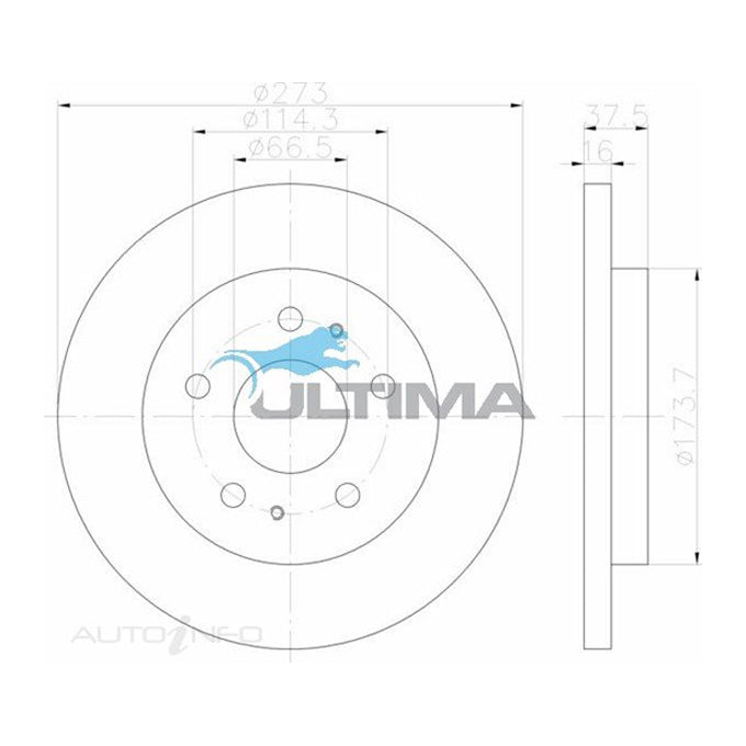 Ultima Disc Brake Rotor AAP496