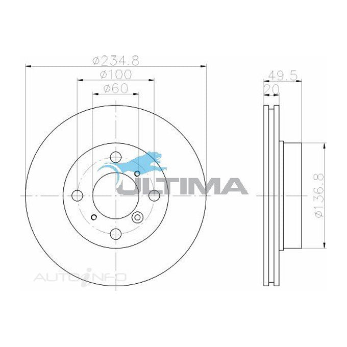 Ultima Disc Brake Rotor AAP519