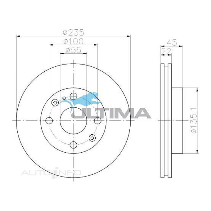Ultima Disc Brake Rotor AAP532