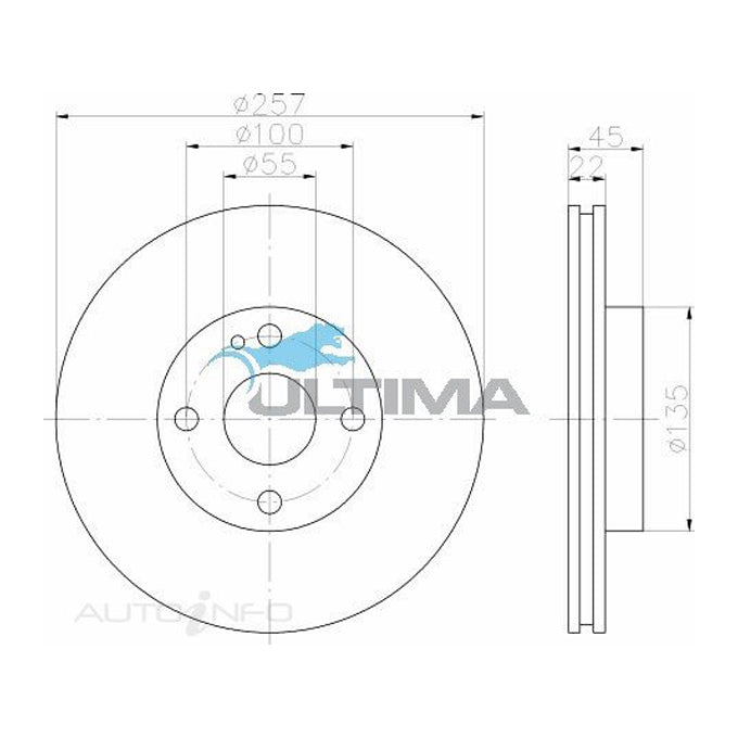 Ultima Disc Brake Rotor AAP533