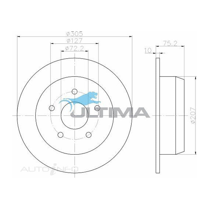 Ultima Disc Brake Rotor AAP541