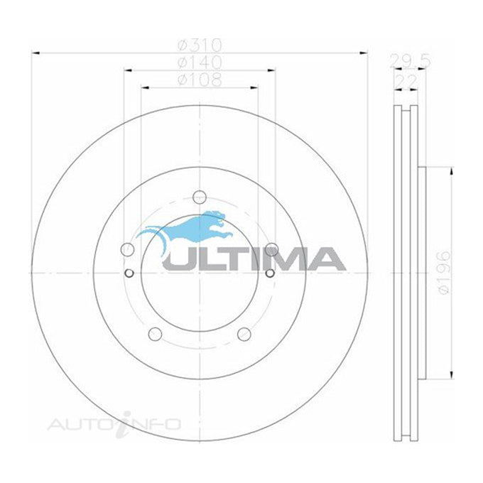Ultima Disc Brake Rotor AAP579