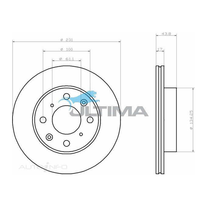 Ultima Disc Brake Rotor AAP620