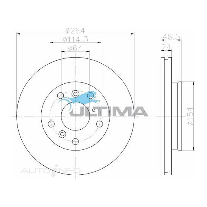 Ultima Disc Brake Rotor AAP633