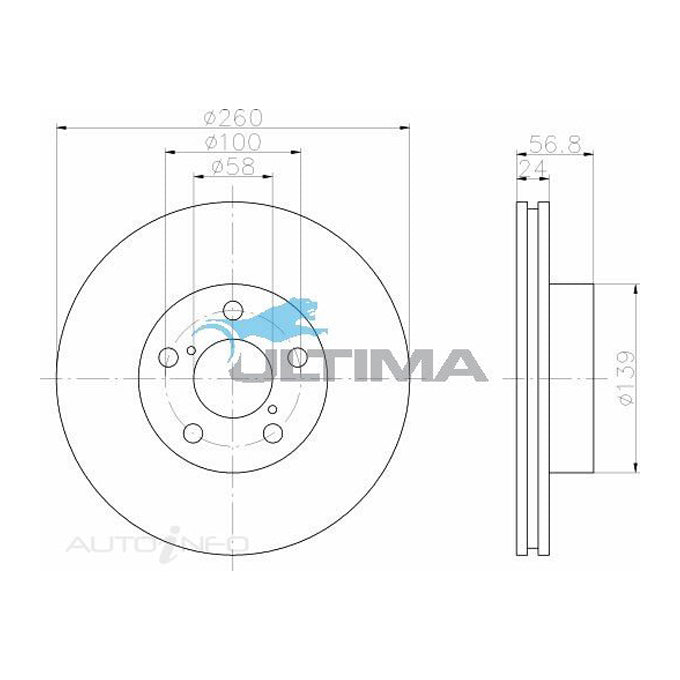 Ultima Disc Brake Rotor AAP642