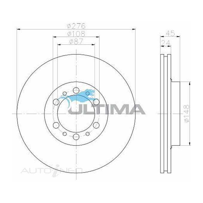 Ultima Disc Brake Rotor AAP663