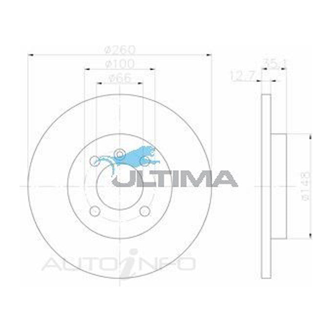 Ultima Disc Brake Rotor AAP678