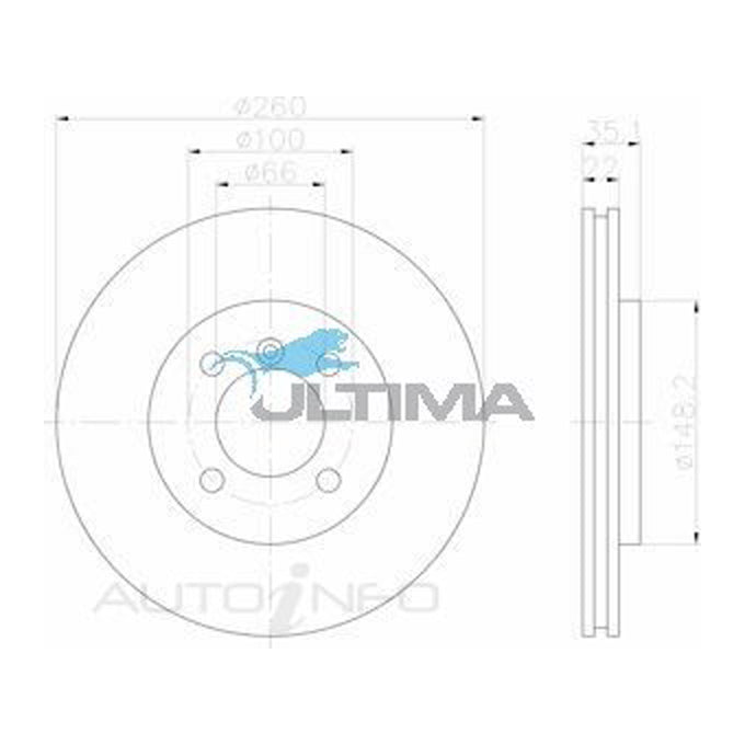 Ultima Disc Brake Rotor AAP679