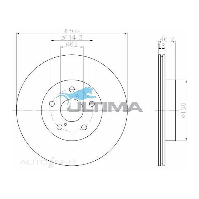 Ultima Disc Brake Rotor AAP690
