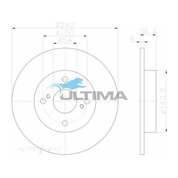 Ultima Disc Brake Rotor AAP703