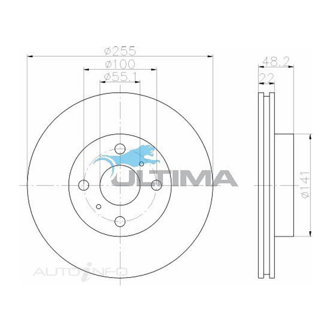 Ultima Disc Brake Rotor AAP709