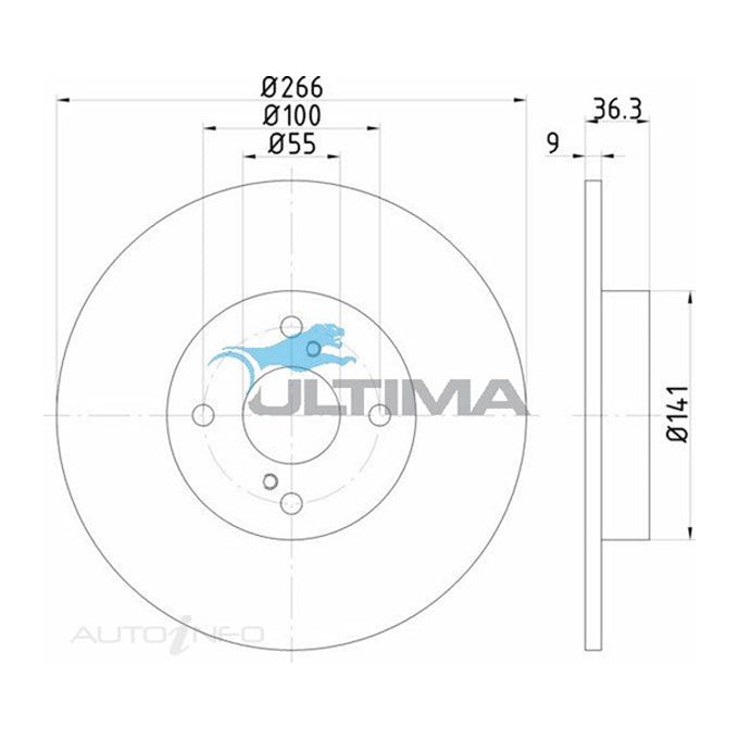 Ultima Disc Brake Rotor AAP710