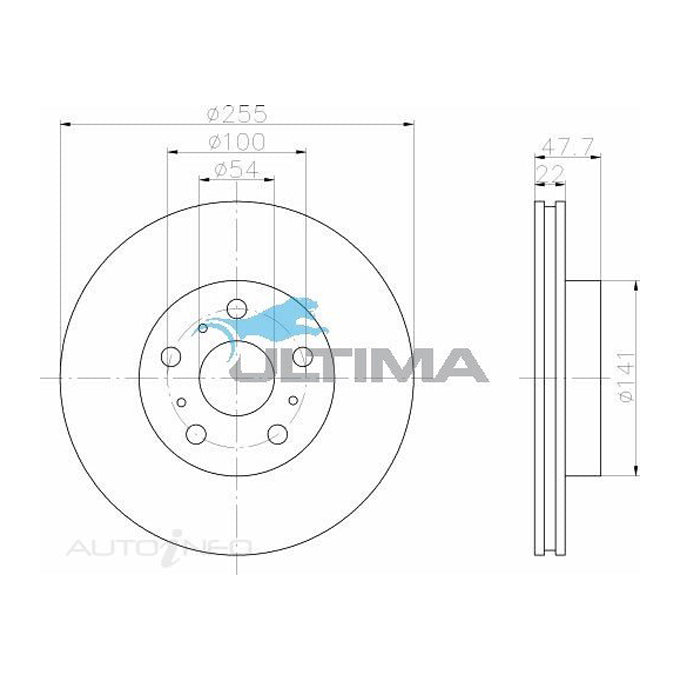Ultima Disc Brake Rotor AAP730