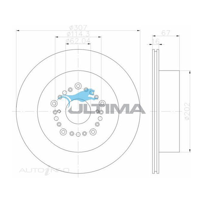 Ultima Disc Brake Rotor AAP746