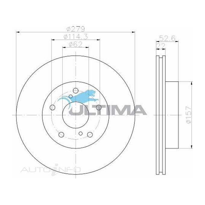 Ultima Disc Brake Rotor AAP761