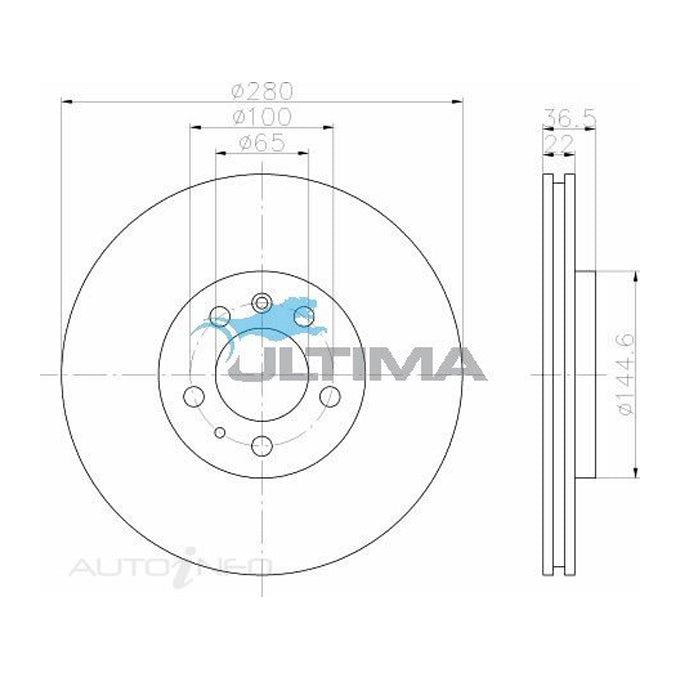 Ultima Disc Brake Rotor AAP801