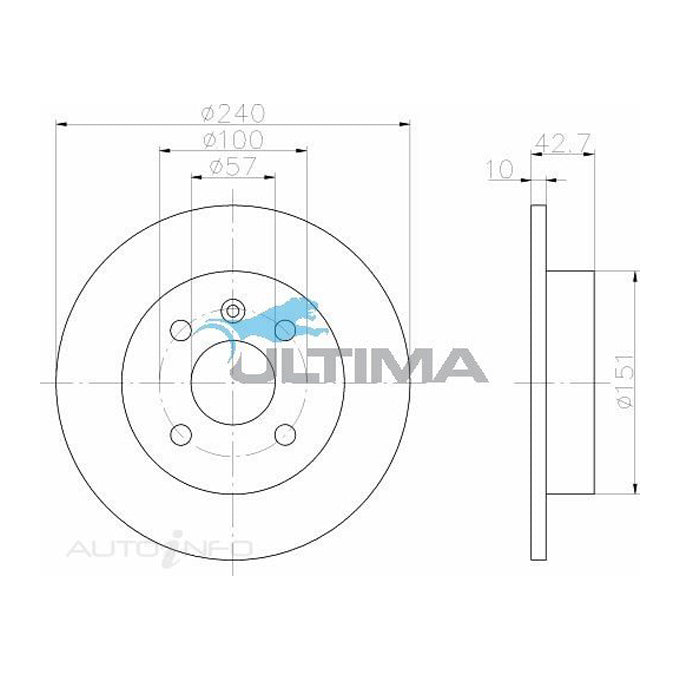 Ultima Disc Brake Rotor AAP818