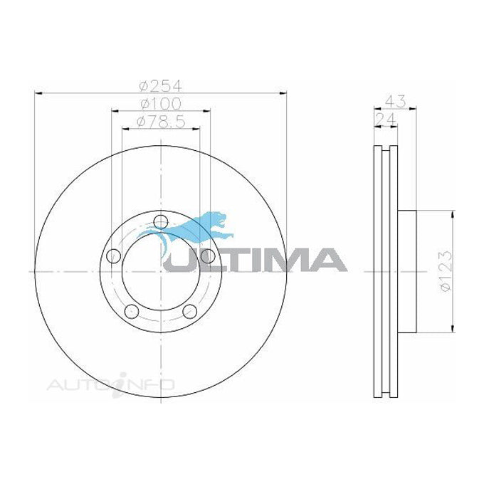 Ultima Disc Brake Rotor AAP829
