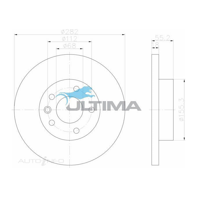 Ultima Disc Brake Rotor AAP830