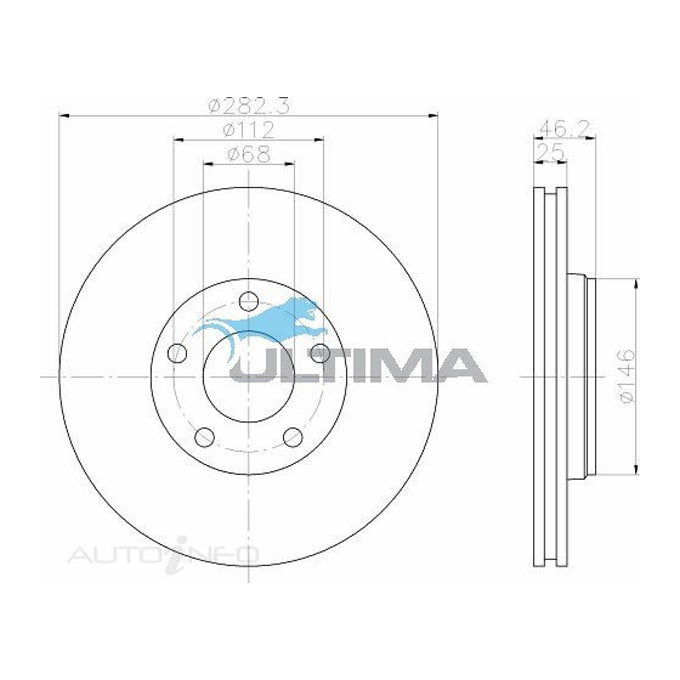 Ultima Disc Brake Rotor AAP836