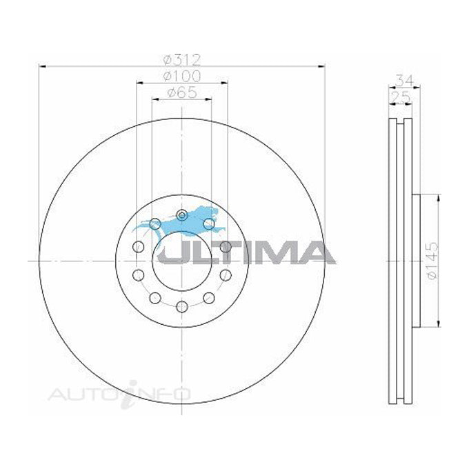 Ultima Disc Brake Rotor AAP838