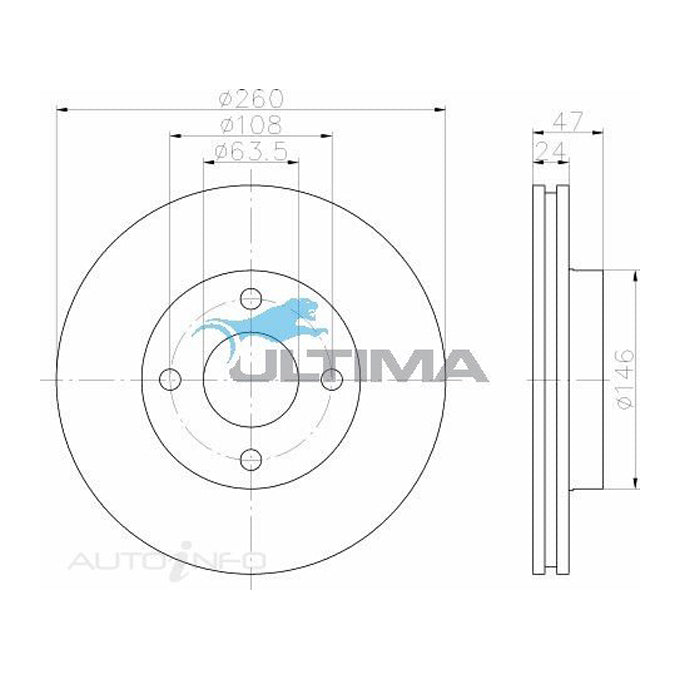 Ultima Disc Brake Rotor AAP850