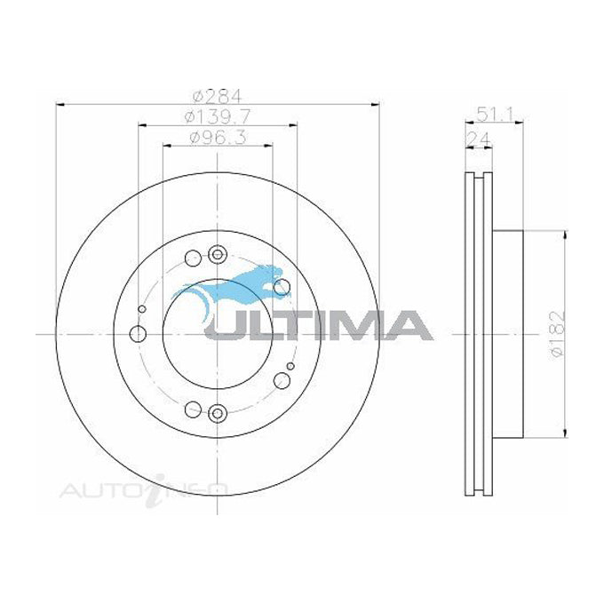 Ultima Disc Brake Rotor AAP876
