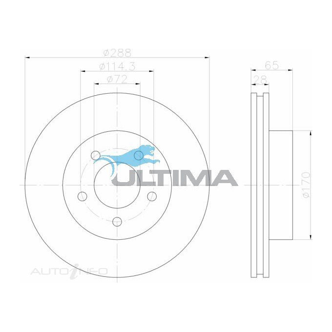 Ultima Disc Brake Rotor AAP889