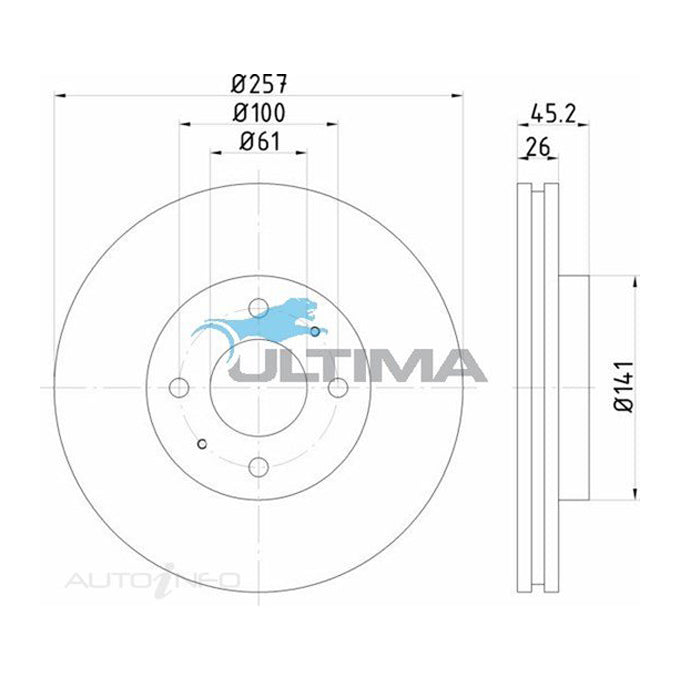 Ultima Disc Brake Rotor AAP901