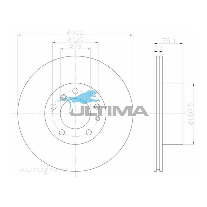 Ultima Disc Brake Rotor AAP974