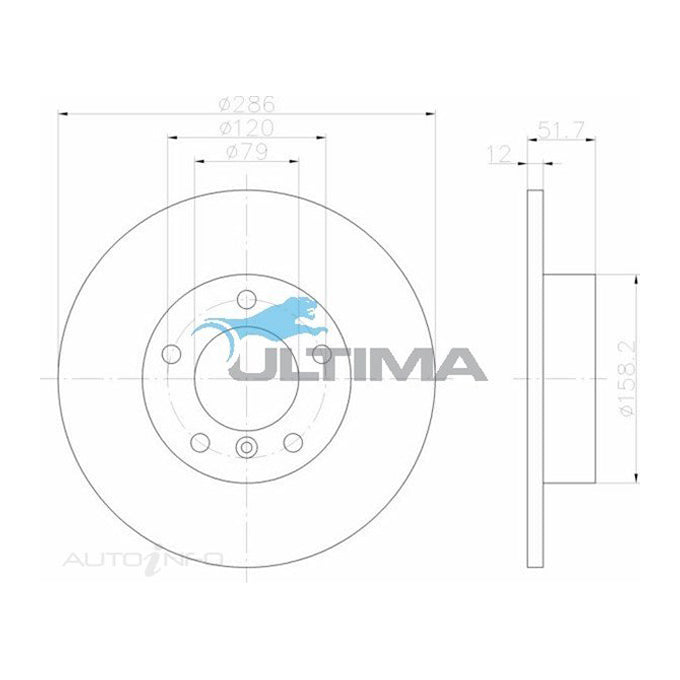 Ultima Disc Brake Rotor AAP978