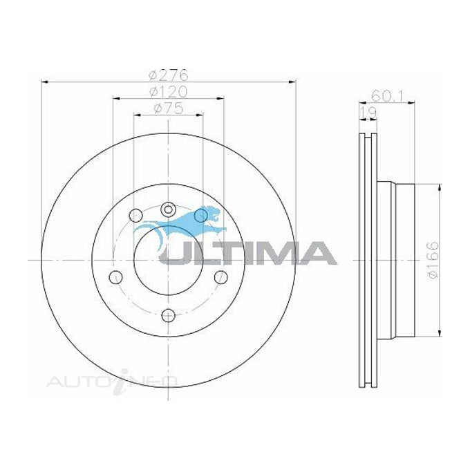 Ultima Disc Brake Rotor AAP980