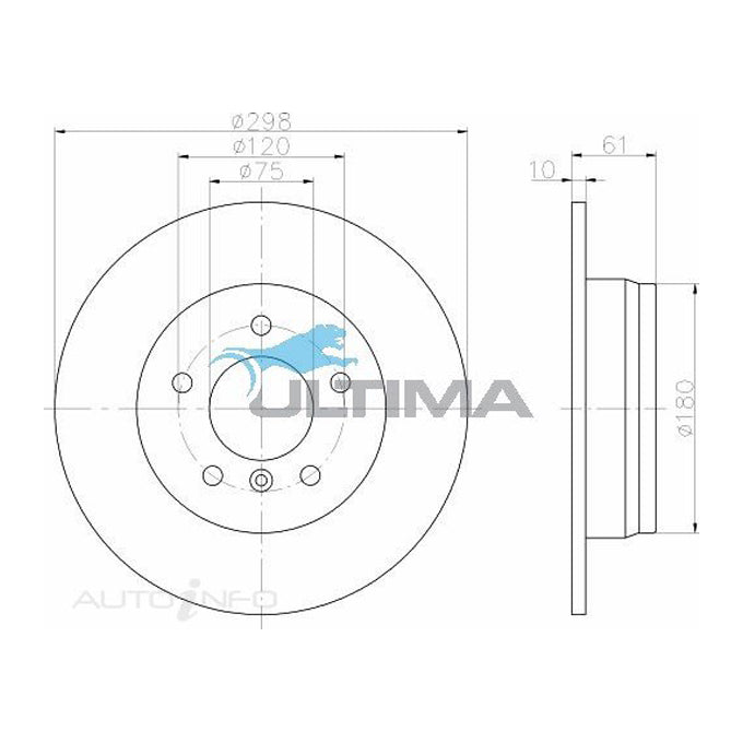 Ultima Disc Brake Rotor AAP987