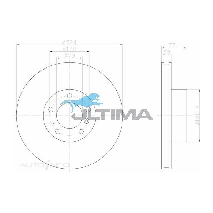 Ultima Disc Brake Rotor AAP988
