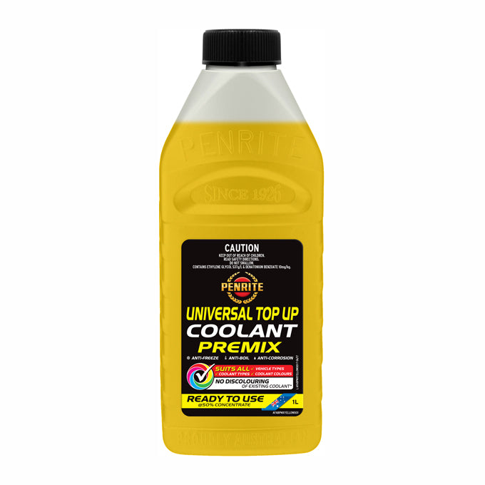 Penrite Universal Top Up Coolant Premix 1L - AFABPMXYELLOW001