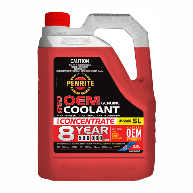 Penrite Red Long Life Anti Freeze / Anti Boil Concentrate Coolant 250mL - COOLRED0025