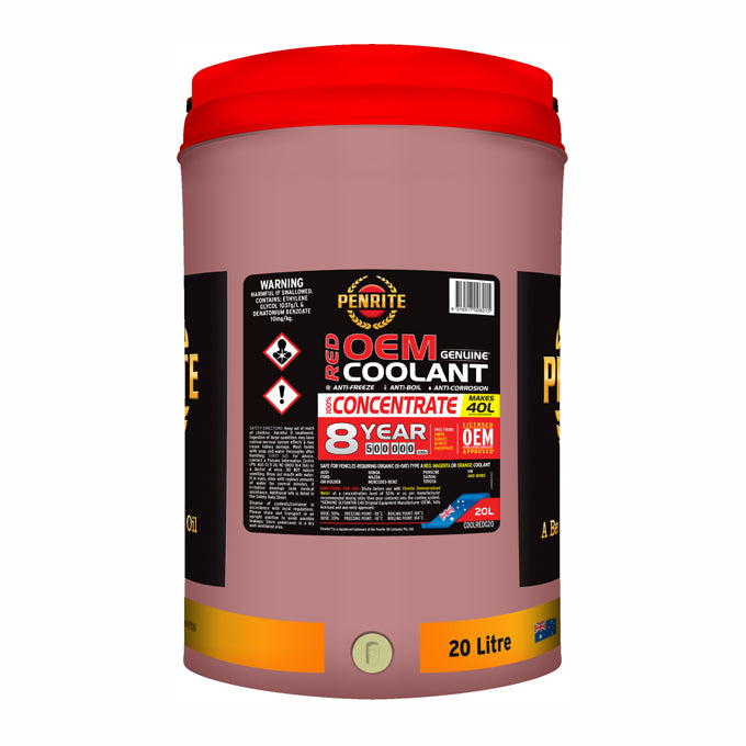 Penrite Red Long Life Anti Freeze / Anti Boil Concentrate Coolant 20L - COOLRED020