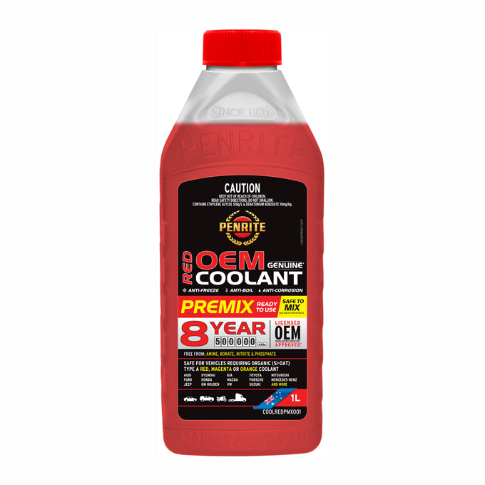 Penrite Red Long Life Anti Freeze / Anti Boil Premix Coolant 1L - COOLREDPMX001