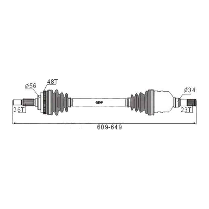 BW Driveshaft Assembly CVS.1105ABW