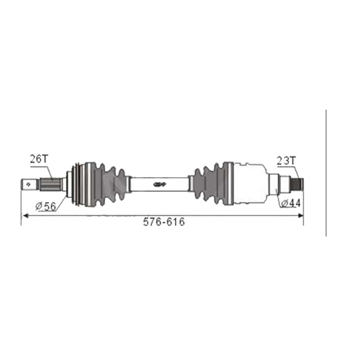 BW Driveshaft Assembly CVS.1115BW